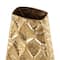 33.5" Gold Metal Textured Concaved Teardrop Vase with Spotted Gray Accents
